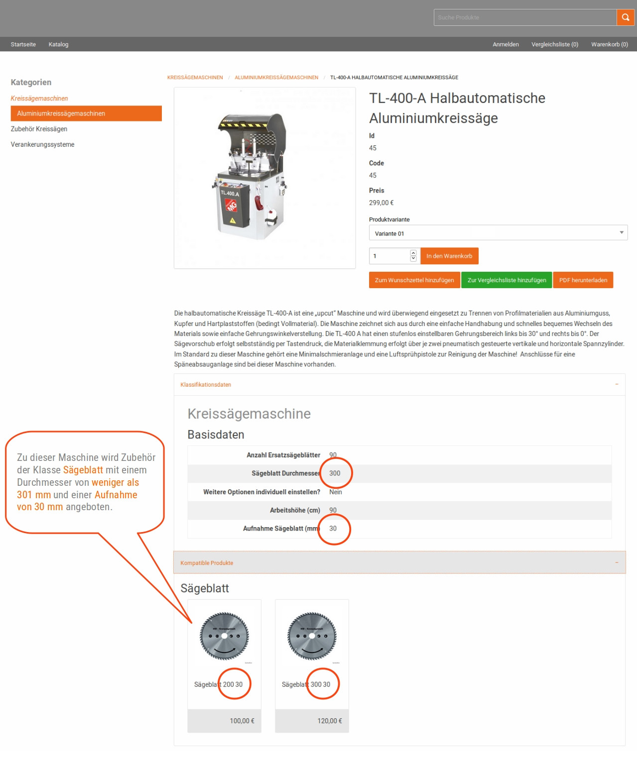 Search and Find Compatible Parts and Accessories of a Produkt